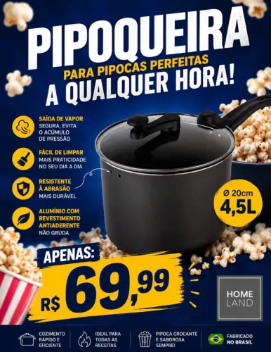 Pipoqueira 4,5 L Home Land