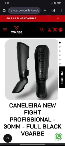 Caneleira para Muay Thai/kickboxing/mma