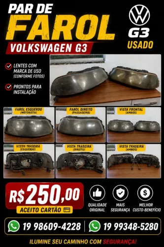 Par de Farol G3 Volkswagen