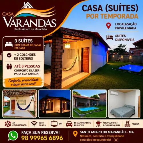 Casa Varandas - Aluguel por temporada (casa ou suítes)