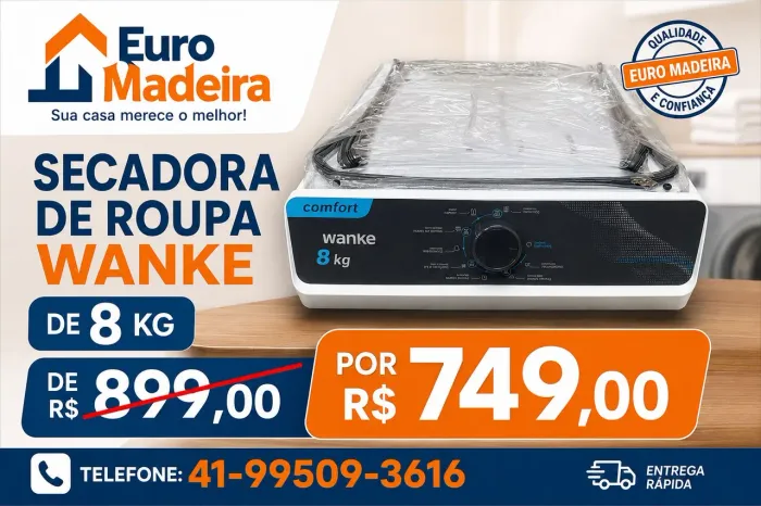Secadora Wanke 8 kg - Novo