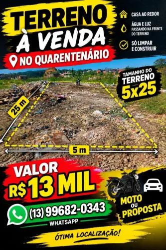 A venda terreno no quarentenário 