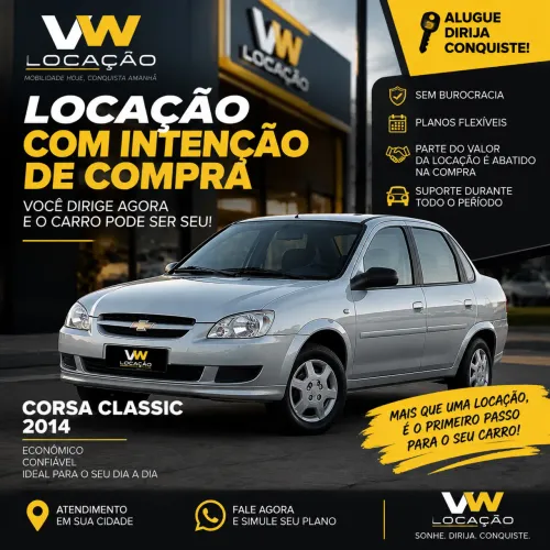 Aluguel para uber corsa 2014