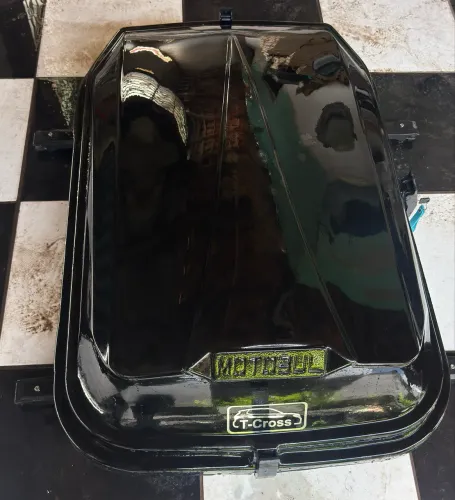 Bagageiro Motosul Universal/T-Cross Black Piano 400 Litros