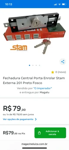Fechadura 201 Stam porta de Enrolar