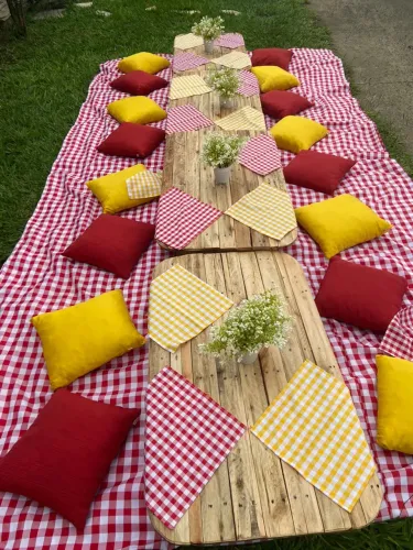 Mesa de pallet dobrável