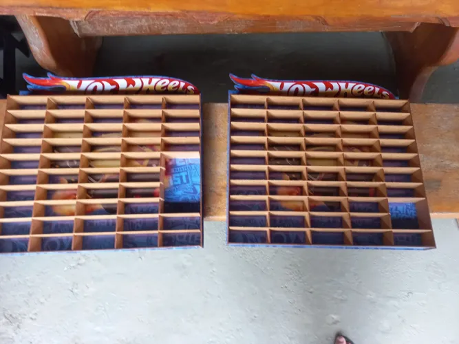 Caixa madeira para mini carrinhos hot wheels