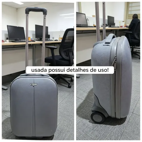 Mala Delsey bordo - Rígida - Possui detalhe que não interfere no uso-pode ser reformada
