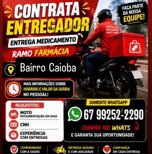 Vaga para entregador