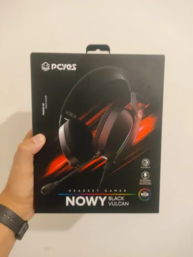 Headset Gamer PCYES Nowy Black Vulcan RGB - Novo e Lacrado