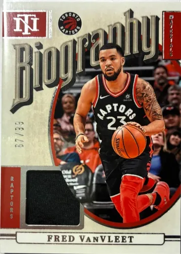 Fred Vanvleet /99 Uniforme Game Worn Patch Memo Card NBA Carta Basquete