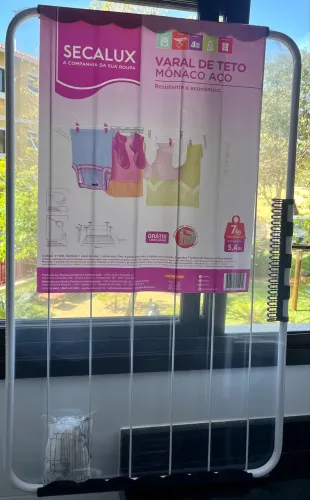 Novo Varal de Teto Mônaco Aço 90x56cm 7kg Novíssimo 