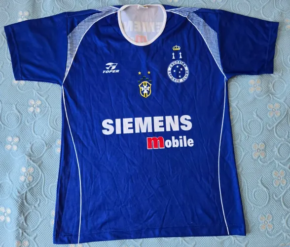 Camisa Cruzeiro Vintage Siemens Mobile #10 Anos 2000 ? Sublimada Bootleg