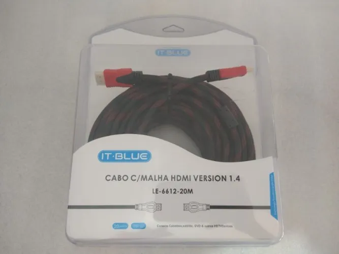 cabo hdmi 20m alta resolução cabo revestido de malha