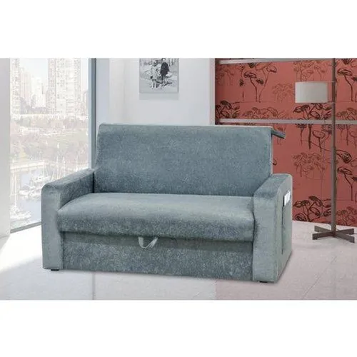 Promoção! Sofa Cama c Bau Perola.Daiane Suede Cinza Frete Grátis