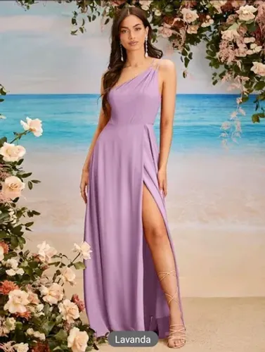 Vestido lindo lilás Tam M longo
