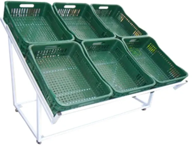 Balcão Expositor Fruteira Tubular 6 cx