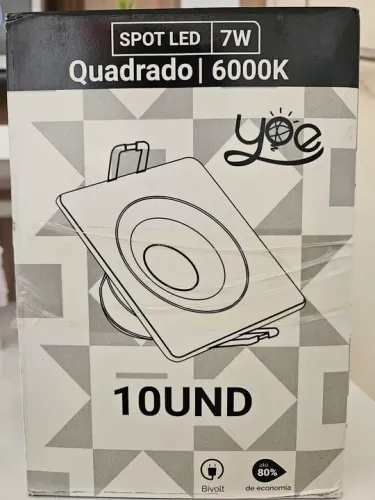 Spot LED Quadrado 7W 6000K Bivolt