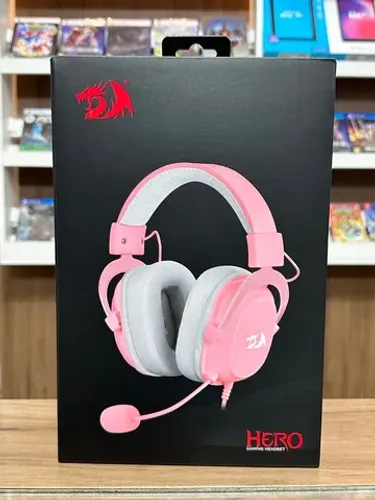 Headset Gamer Hero Rosa Redragon Novo Loja Fisica Sem Juros