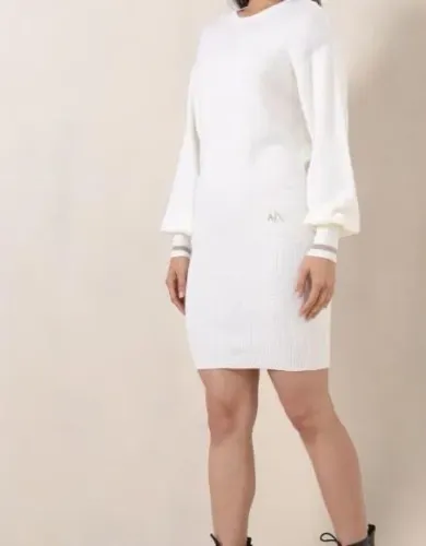 Vestido Tricot AX ARMANI EXCHANGE Curto Liso (TAMANHO M)