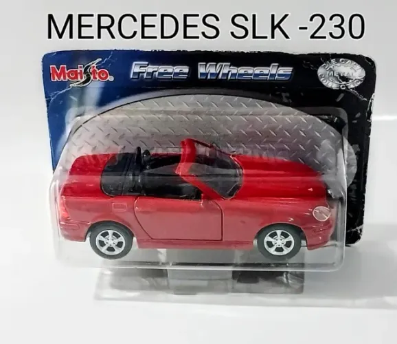 Miniatura Mercedes SLK 230 vermelha - MAISTO - FREE WHEELS Esc 1:35