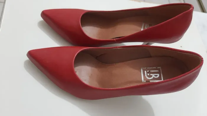 Sapato de salto feminino LB 36 cor vermelho 