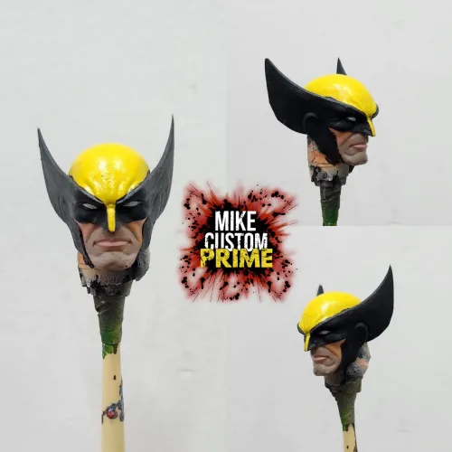 Head custom wolverine jim lee face normal padrão marvel legends