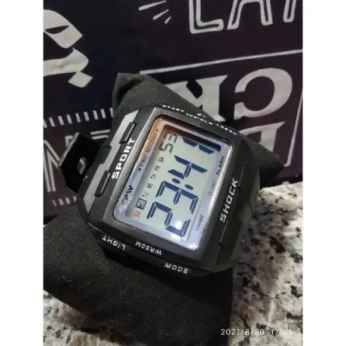 relógio de pulso sport shock digital original display grande