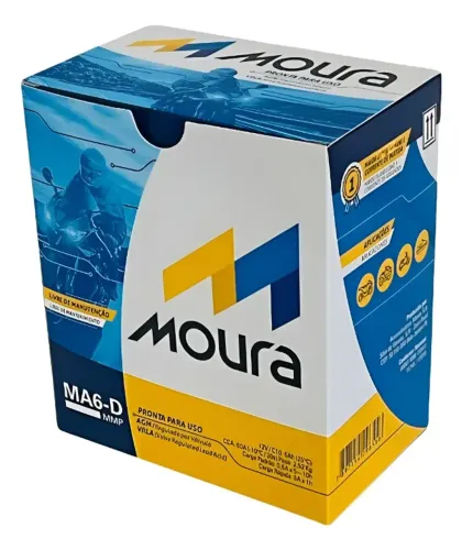 Moura P/ Moto Ma6-d 6ah Cb 300 Cb300 R Cb 300r Cb 300