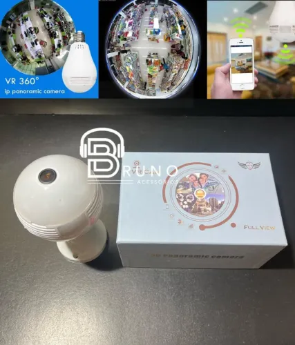 Câmera de Segurança 360° Wi-Fi - Visão Panorâmica