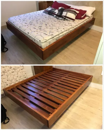 Cama de madeira sob medida 
