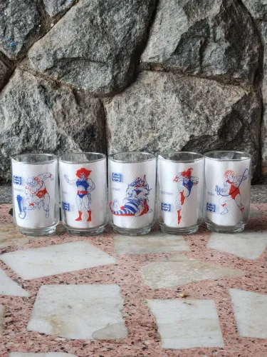 Coleção completa copos de vidro pepsi THUNDERCATS