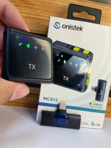 Microfone Lapela Wireless sem Fio Anatel - MC815 Onistek an2