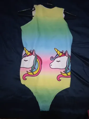 Body de Unicórnio Colorido - Tamanho único 