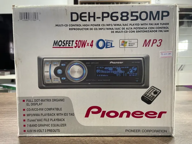 Som Automotivo Pioneer DEH-P6850Mp novo zero na caixa na oferta 6000,00