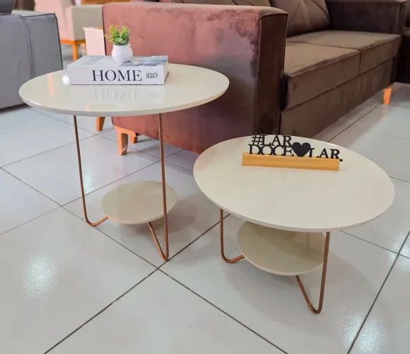 Conjunto mesa de centro 12x sem juros 