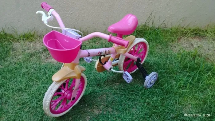 Bicicleta Infantil Princesas Disney (cor rosa), ARO 12 NATHOR (USADA)