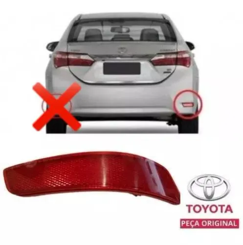 Refletor parachoque traseiro direito toyota Corolla 2016 a 2017original 