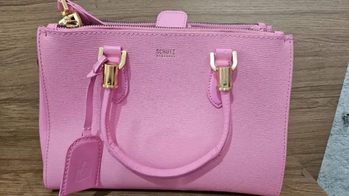 Bolsa Tote Lorena Média Couro Rosa - Schutz