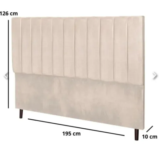 Vendo Cabeceira Estofada Bege king em suede