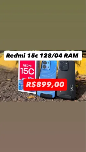 Celular Redmi 15c Xiaomi 128+04 Lacrado Verde Azul Preto R$899,00
