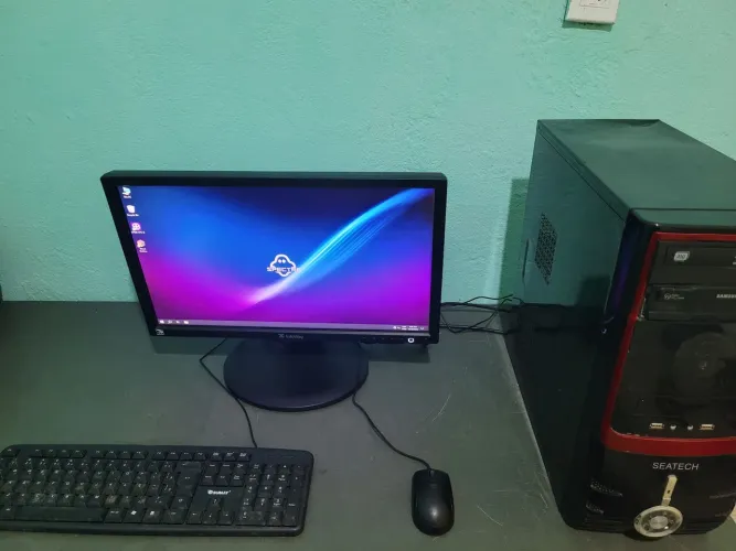 PC completo estudos com monitor top 20p tudo perfeito