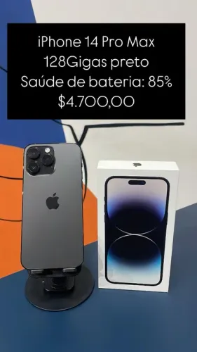 Iphone 14 Pro Max 128GB PRETO Bateria 85%