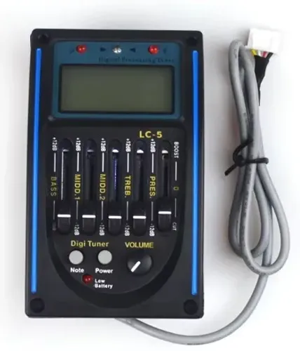Captador de violão LC-5 - 5 bandas  sintonizador piezo com afinador