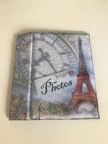 Álbum De 120 Fotos Pequeno 10x15 Com Estampa Da Torre Eiffel