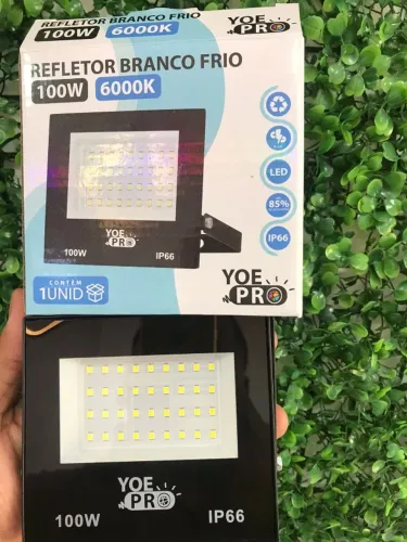 Refletor 100w 6000k 85% de Economia IP66 BIVOLT LED 