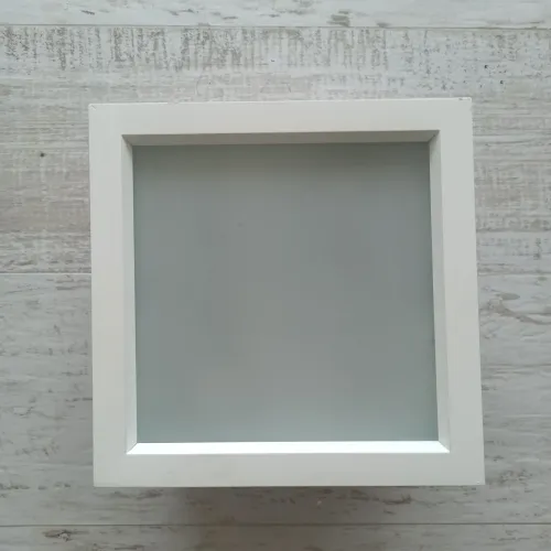 Plafon de embutir, quadrada, branca, 3 umidades