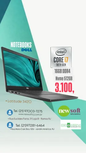 Notebooks Dell Intel Core i5 i7 10a Geraccao