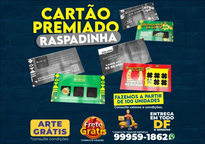 Cartão de visita raspadinha 