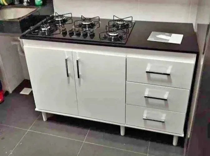 Balcão + fogão cooktop 5BC 